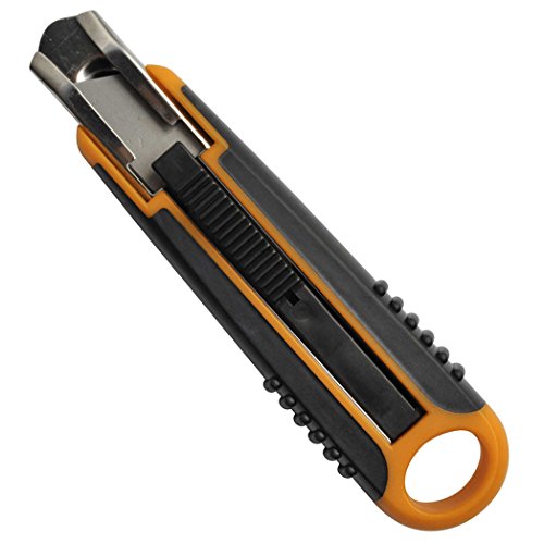 Fiskars Taglierino Safety Cutter, 18 mm, Nero/Arancione, 1004683