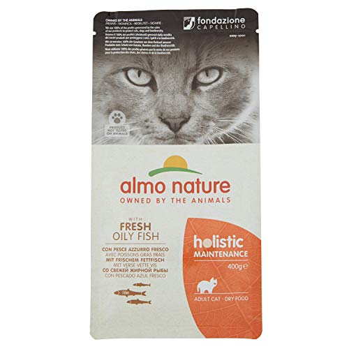almo nature Holistic Cat Adult mangime Secco per Gatti Gusto Pesce e Riso gr.400