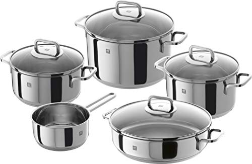 ZWILLING Quadro – Set Batteria da Cucina 5 Pezzi, Colore: Argento, 58 x 35 x 30 cm