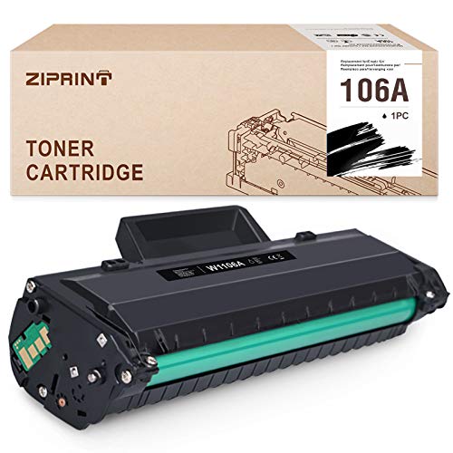ZIPRINT 106A (Con chip) Compatible con HP 106A W1106A Toner per HP laser MFP 135a MFP 135r MFP 135w MFP 137fnw HP laser MFP 107a 107w 107r （1 nero）