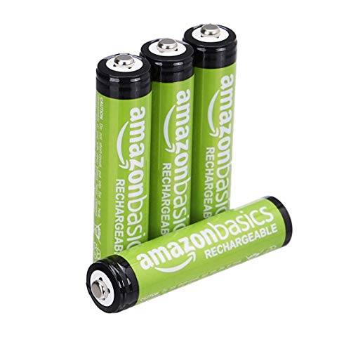 AmazonBasics - Batterie AAA ricaricabili, pre-caricate, confezione da 4 (l’aspetto potrebbe variare dall’immagine)
