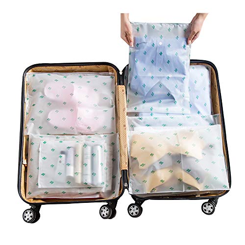 Vankra 10 sacchetti impermeabili da viaggio, in plastica trasparente satinata con chiusura a cerniera, per vestiti, numero 3