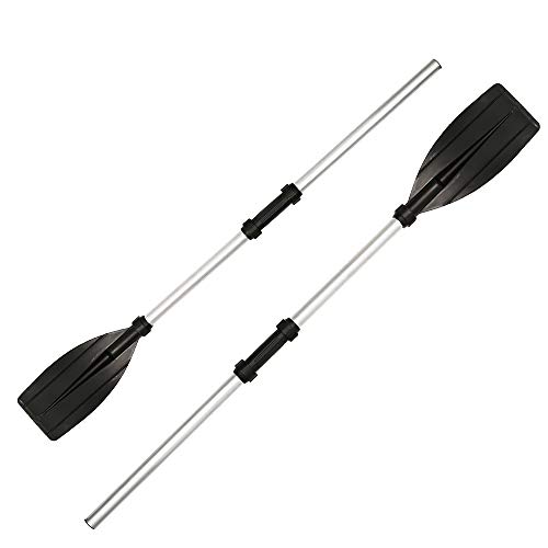 Luckystoreme Barca Remi Kayak Paddles 2M lunghezza regolabile staccabile in lega di alluminio per gommoni, canoa, zattera a vela