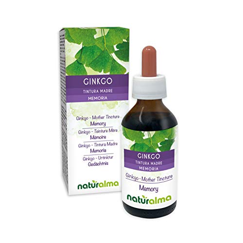 GINKGO (Ginkgo biloba) foglie Tintura Madre NATURALMA | Estratto liquido gocce | Integratore alimentare | Vegano (Senza alcool, 100 ml)