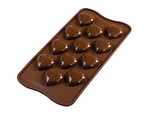 Silikomart 199387 Stampo in Silicone per cioccolatini My Love by, Marrone