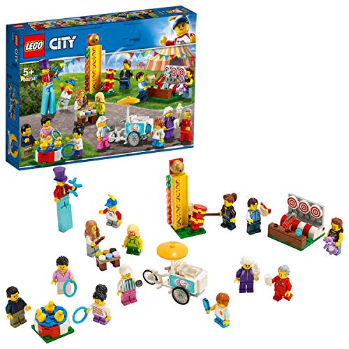 LEGO City Town People Pack - Luna Park, Set da Costruzione con 14 Minifigure, Giocattoli per Bambini dai 5 Anni in su, 60234