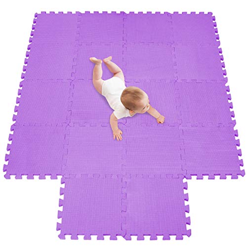 meiqicool Tappeto Puzzle per Bambini e Neonati in Schiuma 1,42x1,14m più Spesso e Morbido per Gattonare e Giocare Sicuro, Inodore, Senza Formammide, Certificato EN-71 | Idea Regalo con Custodia