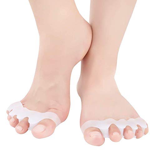 Gel Toe Separator Toe distanziatori Stretchers Rubber Hammer Toe Straightener Foot Care Tool Correttore della punta per Bunions Overlapping Hammer Claw Toe Uomo Donna 1 Paia