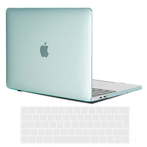 TECOOL Custodia MacBook PRO 15 Pollici 2019 2018 2017 2016 Case, Plastica Cover Rigida Copertina & Copertura della Tastiera per MacBook PRO 15,4 con Touch Bar (Modello: A1707/ A1990) -Cristallo Verde