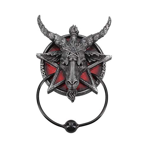 Nemesis Now B4474N9 Baphomet-Battente per Porta, 20,5 cm, Colore: Nero