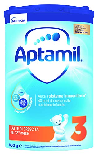 Aptamil Latte in Polvere Formulato Crescita per Neonati, Stage 3, 4 Pezzi - 3.2 Kg