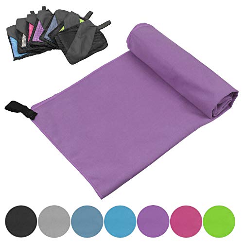Glamexx24 Asciugamani in Microfibra con Telo da Viaggio Tascabile Asciugamano Sportivo Perfetto da Spiaggia XXL Sauna Yoga in Tutte Le Taglie