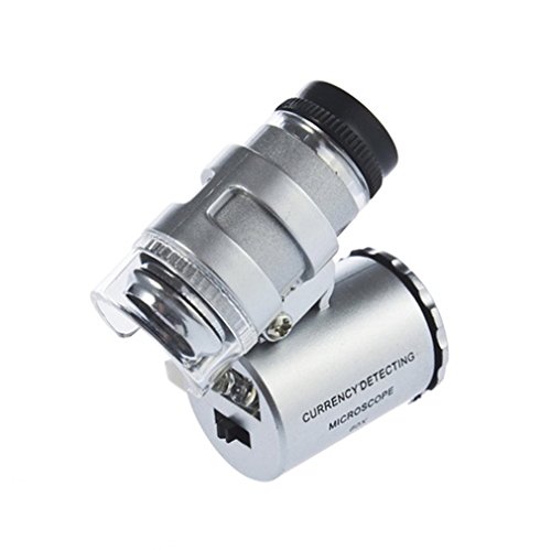 KIMILAR Microscopio Tascabile 60X, Microscopio Portatile Led, Lente Ingrandimento con Luce