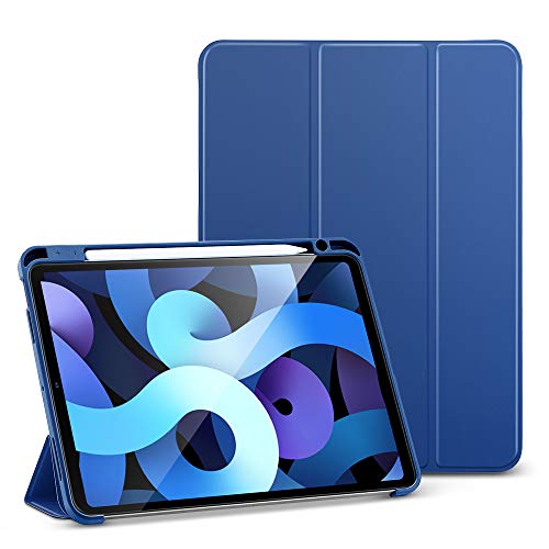 ESR Cover per iPad Air 4 con Supporto per Pencil [Supporto Trifold per la visualizzazione] [Custodia Auto Notte/Veglia] Serie Rebound - Blu