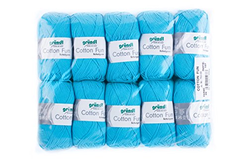 Gründl 762 – 09 Cotton Fun cotone, Cotone, Colore: Azzurro, 27,00 x 11,00 x 07,00 cm