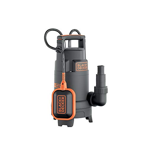 Black+Decker BXUP750PTE Pompa Immersione per Acque Chiare e Scure, Portata max. 13.000 l/h, Prevalenza max. 8 m, 750 W