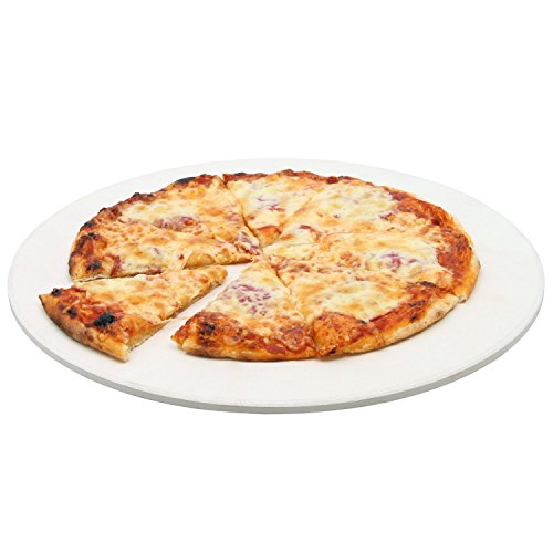 BBQ-Toro Pietra per pizza rotonda | Ø 38 cm pietra per pizza e focacce, pietra in cordierite per barbecue, per forno, per barbecue a gas