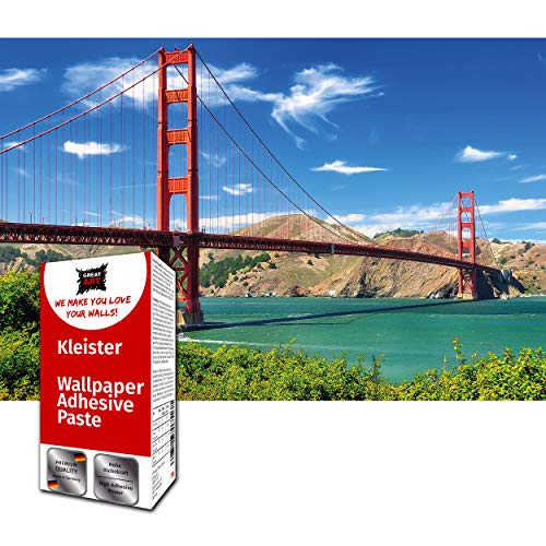 GREAT ART Photo Carta da Parati – Golden Gate Bridge – San Francisco Ponte Simbolo California San Francisco Muro Decorazione punto di riferimento – 210 x 140 cm 5 pezzi e colla