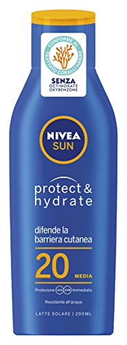 NIVEA Sun Protect & Hydrate Latte Solare Idratante FP20, Protezione Media, 200ml