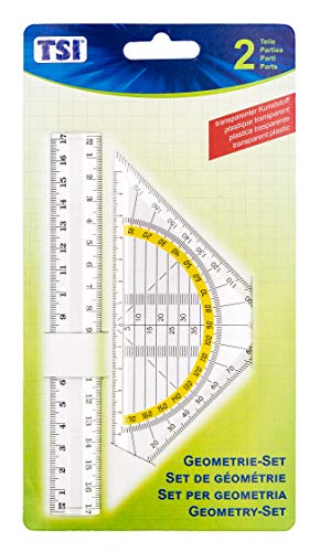 TSI 46303 - Set per geometria (righello da 17 cm e triangolo da 16 cm)