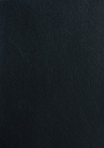 Pavo - Copertine per rilegatura effetto vera pelle, formato DIN A3, 250 g/m², confezion da 100 pz, nere