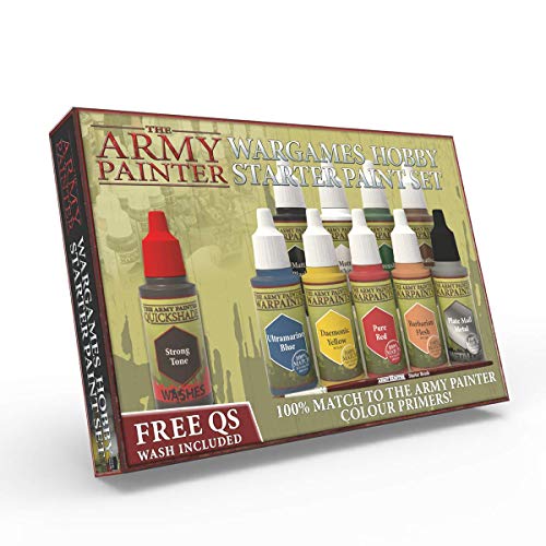 The Army Painter 🖌 | Warpaint Starter Paint Set | 10 Colori Acrilici | 1 pennello Starter Brush per principianti | Pittura di modelli in miniatura Wargames