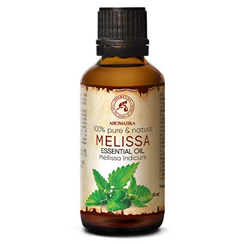 Oli di melissa 50 ml - Melissa Indicum - India - 100% puro e naturale Melissa miglior olio per aromaterapia - Aroma Bath - Diffusore - Home Fragrance - Olio Melissa di Aromatika