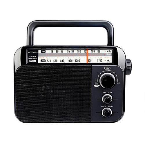 Retekess TR604 FM/AM Radio Portatile Radio con Altoparlante Grande Supporto Batteria Alcalina o Alimentazione CA Facile da Usare per Anziani