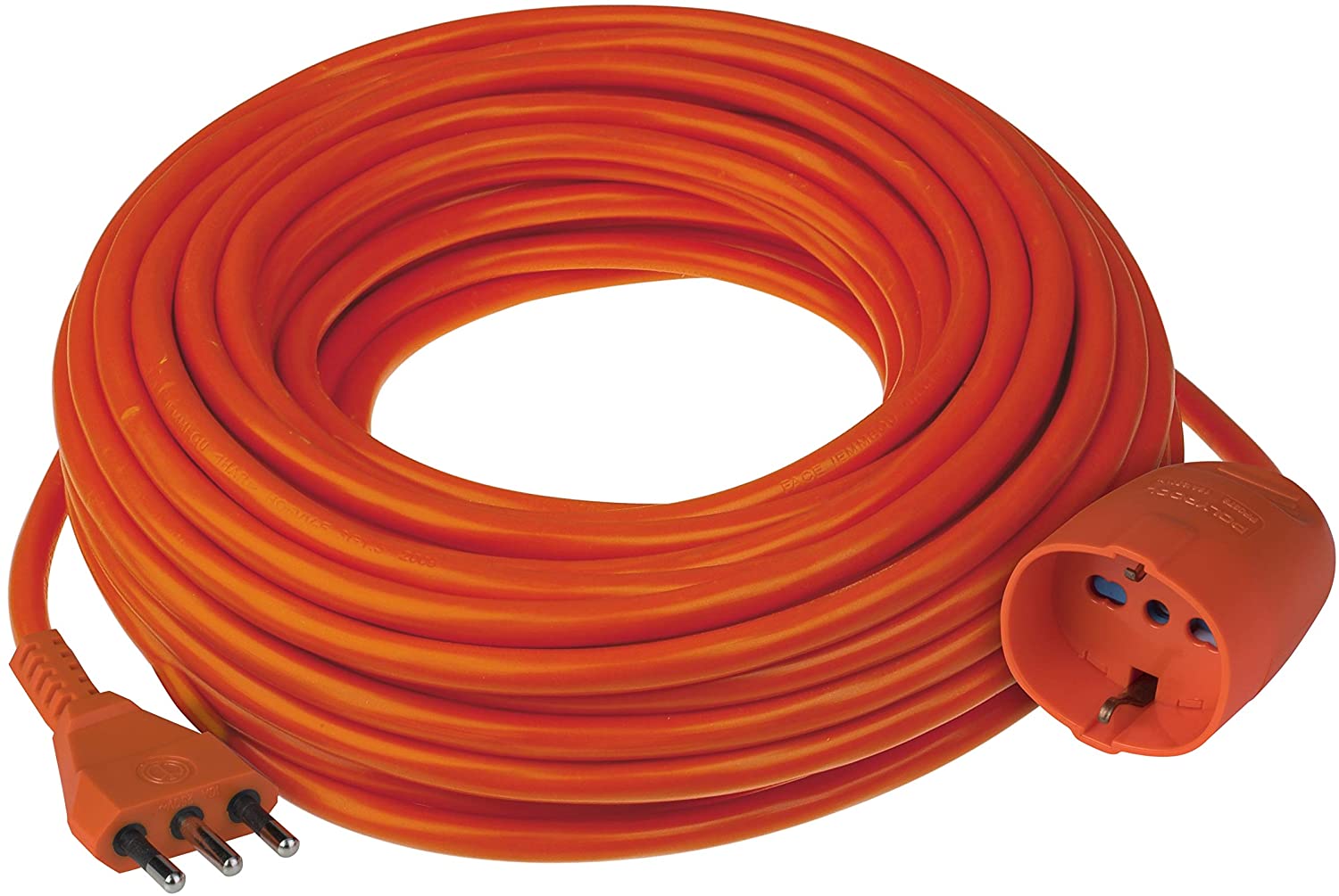 Poly Pool PP0379.10 Prolunga Da Giardino Con Pratico Supporto Spina Grande 16 A Presa Pluristandard Sezione Cavo 3 x 1,5 mm² Arancio 10 Meter