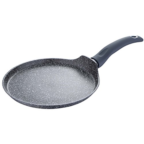 BERGNER Orion - Padella per Creare Pancake/Crepe/frittelle, in Alluminio forgiato, Colore: Grigio, Diametro: 24 cm