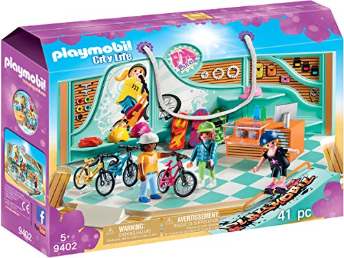 Playmobil- City Life Giocattolo Negozio di Skate e Biciclette, Multicolore, 9402