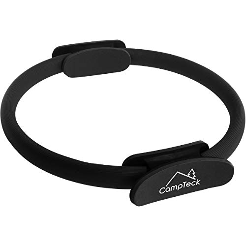 CampTeck U6932 - Ring Pilates Circle Pilates Ring Anello Yoga Ring con Doppio Manico per Pilates - Yoga Gym Fitness Allenamento - Nero