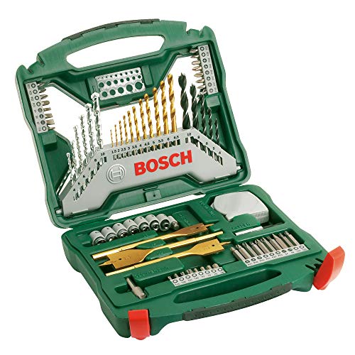 Bosch 2607019329 X-Line Set Misto, 70 Pezzi, Titanium, Avvitamento e Foratura