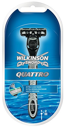 Wilkinson Sword - Quattro, Rasoio comprensivo di 2 lame