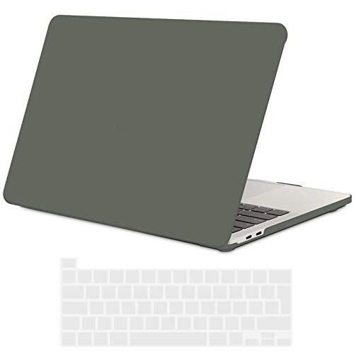 TECOOL Custodia MacBook PRO 16 Pollici Case 2020 2019 (Modello: A2141), Plastica Cover Rigida Copertina e Copertura della Tastiera per MacBook PRO 16 con Touch Bar e Touch ID - Verde Notte