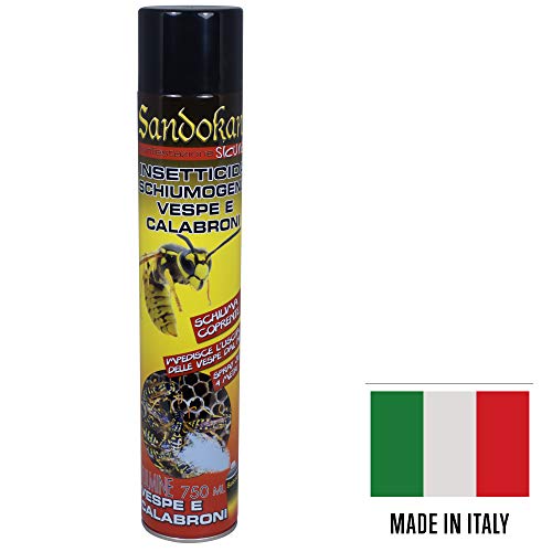 Sandokan - insetticida schiumogeno per vespe e calabroni - vespicida 750 ml