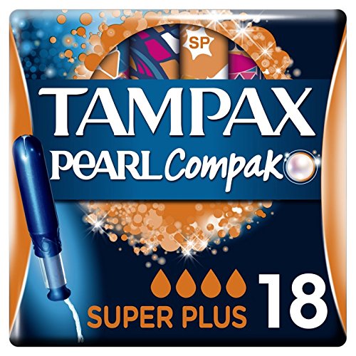 Tampax Compak Pearl Assorbenti Interni Super Plus con Applicatore, 18 Pezzi