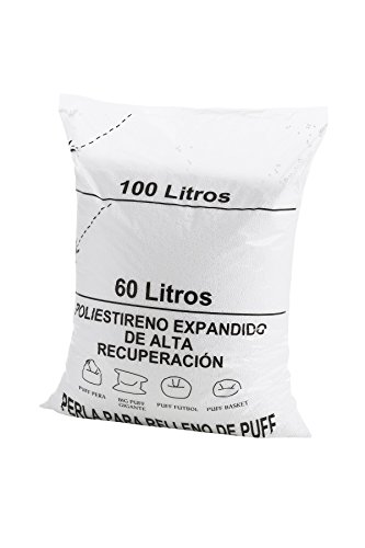 Textilhome - Riempimento Poltrona Sacco Puff (Perline) 100 Litri -Grande Recupero Polistirolo e Grande Volume.