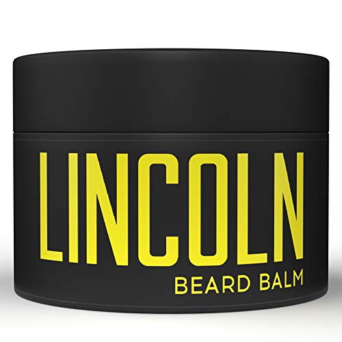 LINCOLN Balsamo Barba Uomo - Balsamo per Barba Idratante e Ammorbidente, per Perfetto Styling Barba - Barba Balsamo Naturale, con Burro di Karitè e Olio di Ricino - Alternativa a Cera Barba, 100 ml