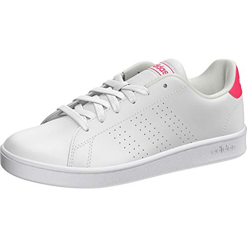 adidas Advantage K, Scarpe da Tennis Unisex-Baby, Ftwr White/Real Pink S18/Ftwr White, 36 2/3 EU