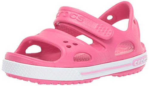 Crocs Crocband II Sandal PS K, Punta Aperta Unisex-Bambini, Rosa (Paradise Pink/Carnation), 24/25 EU