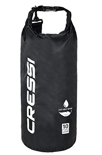 Cressi Dry Bag, Sacca/Zaino Impermeabile per attività Sportive Unisex-Adulto, Nero, 10 L