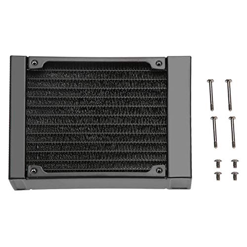 Radiatore in Alluminio da 120mm / 240mm / 360mm, ASHATA Radiatore in Alluminio a 12 Tubi per PC Raffreddato ad Acqua Scambiatore di Calore PC per PC Radiatore/Apparecchiature di Bellezza(120mm)