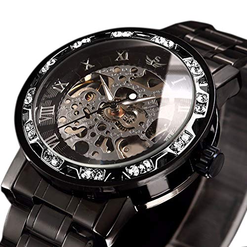Orologi, orologi da uomo Meccanico a carica manuale Scheletro Orologio classico Steampunk in acciaio inossidabile di moda