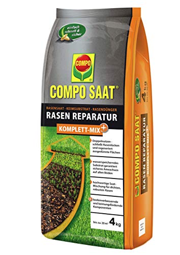 Compo 21601 Saat Komplett Mix plus - Miscela completa per la rigenerazione del prato, per una superficie fino a 20 m², 4 kg