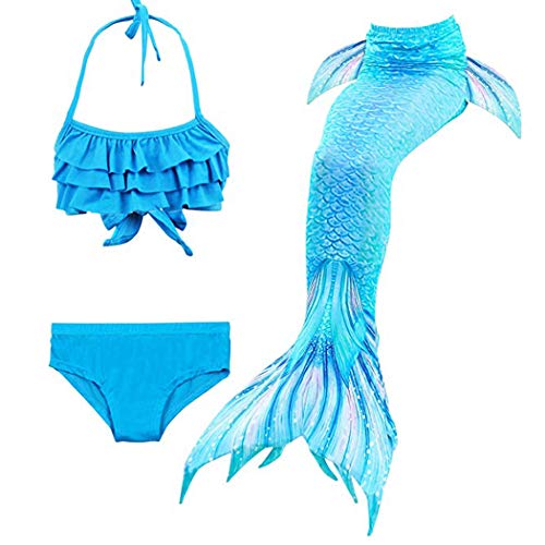 shepretty Coda di Sirena con Bikini per Bambina,DH06+WJF46,110