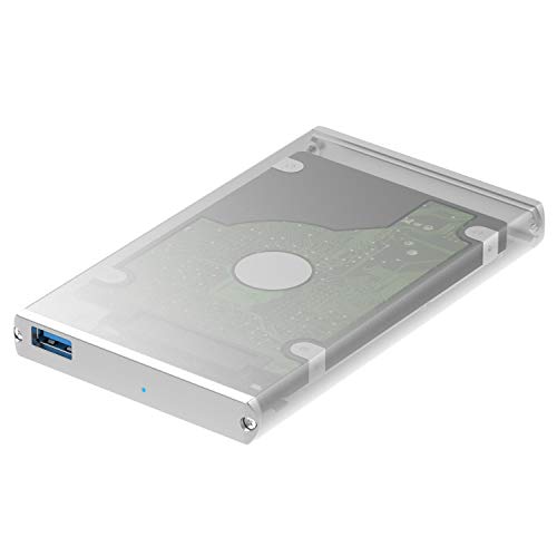 Sabrent Case Ultra Sottile per Hard Disk Esterni SATA da 3,0 a 2,5 Pollici in Alluminio [ottimizzato per SSD, Supporto UASP SATA III] Argento (EC-UM30)