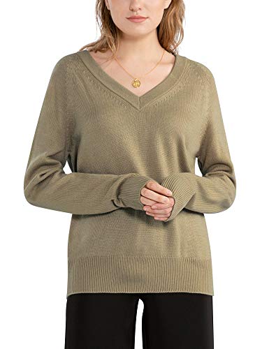 Woolen Bloom Maglione Donna Pullover Scollo a V Felpa Elegante Maglia Casual Manica Lunga Sweatshirt Autunno Inverno Tops