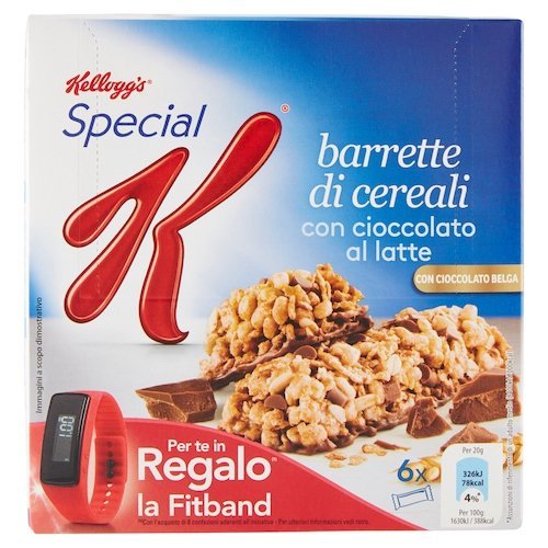 Special K Barrette di Cereali con Cioccolato al latte, 6 barrette da 20g - 120 g