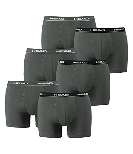 6 x pack Head Men's Boxer Shorts with Elastic Waistband , konfektionsgröße:S, Farben:415 - White/Black/Grey